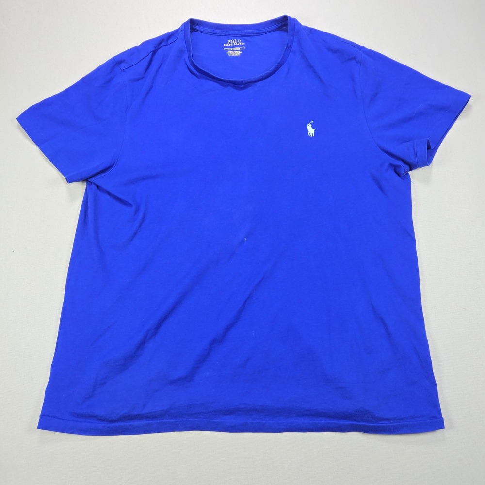 Polo Ralph‎ Lauren T-Shirt Pony Logo Classic Solid Blue Mens Large